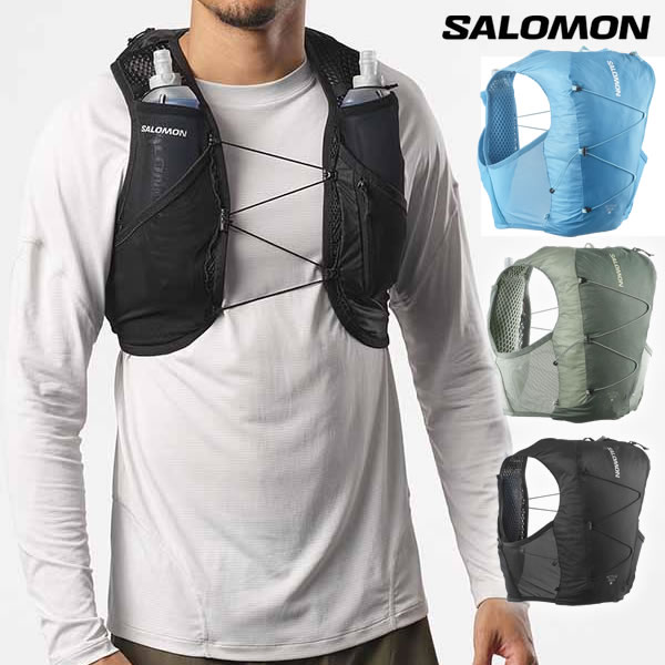 SALOMON Active Skin 8 軽量バックパック ボトル2本付き SALOMON Active Skin 8 軽量バックパック ボトル2本付き SALOMON