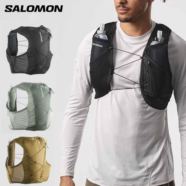 26SS SALOMON バックパック ACTIVE SKIN 4 with Flasks: 正規品/バッグ/サロモン/トレイルランニング/outdoor 10,164円
