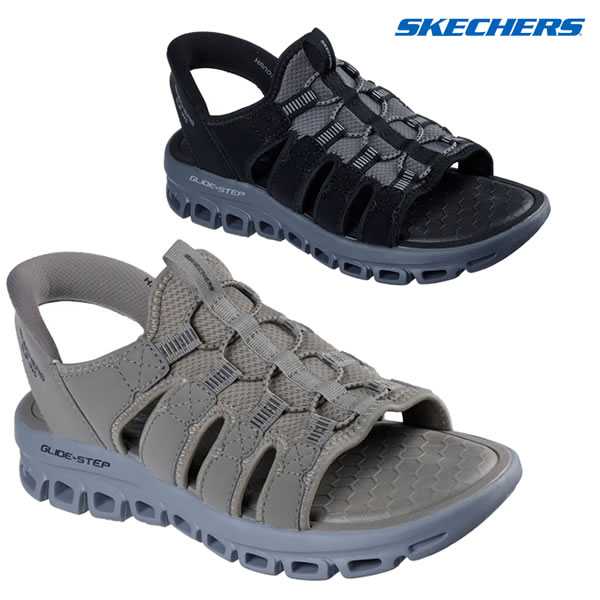 「全品5-15倍 18日08時迄」メンズ SKECHERS サンダル  233381 GLIDE STEP SANDAL: 置き目品/スリップインズ/スケッチャーズ/靴 靴-サンダル