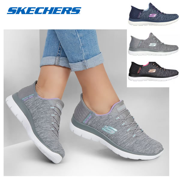 「全品2-15倍 11日02時迄」レディース SKECHERS スニーカー SLIP-INS SUMMITS-DAZZLING 149937W: 置き目品/スケッチャーズ/靴
