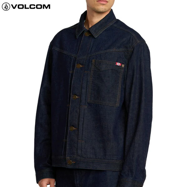 「全品5-15倍 21日08時迄」25FW VOLCOM デニムジャケット A2132500 POVJ DENIM JACKET: 正規品/メンズ/ボルコム/ジーンズ