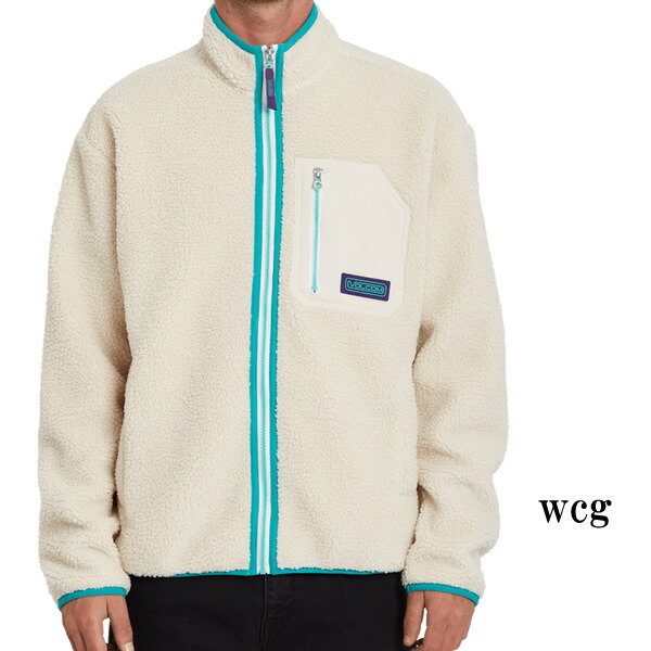 「全品5-15倍 21日08時迄」Sのみ VOLCOM フリースジャケット MUZZER FUZZAR ZIP a4832105: 国内正規品/メンズ/ボルコム/cat-fs