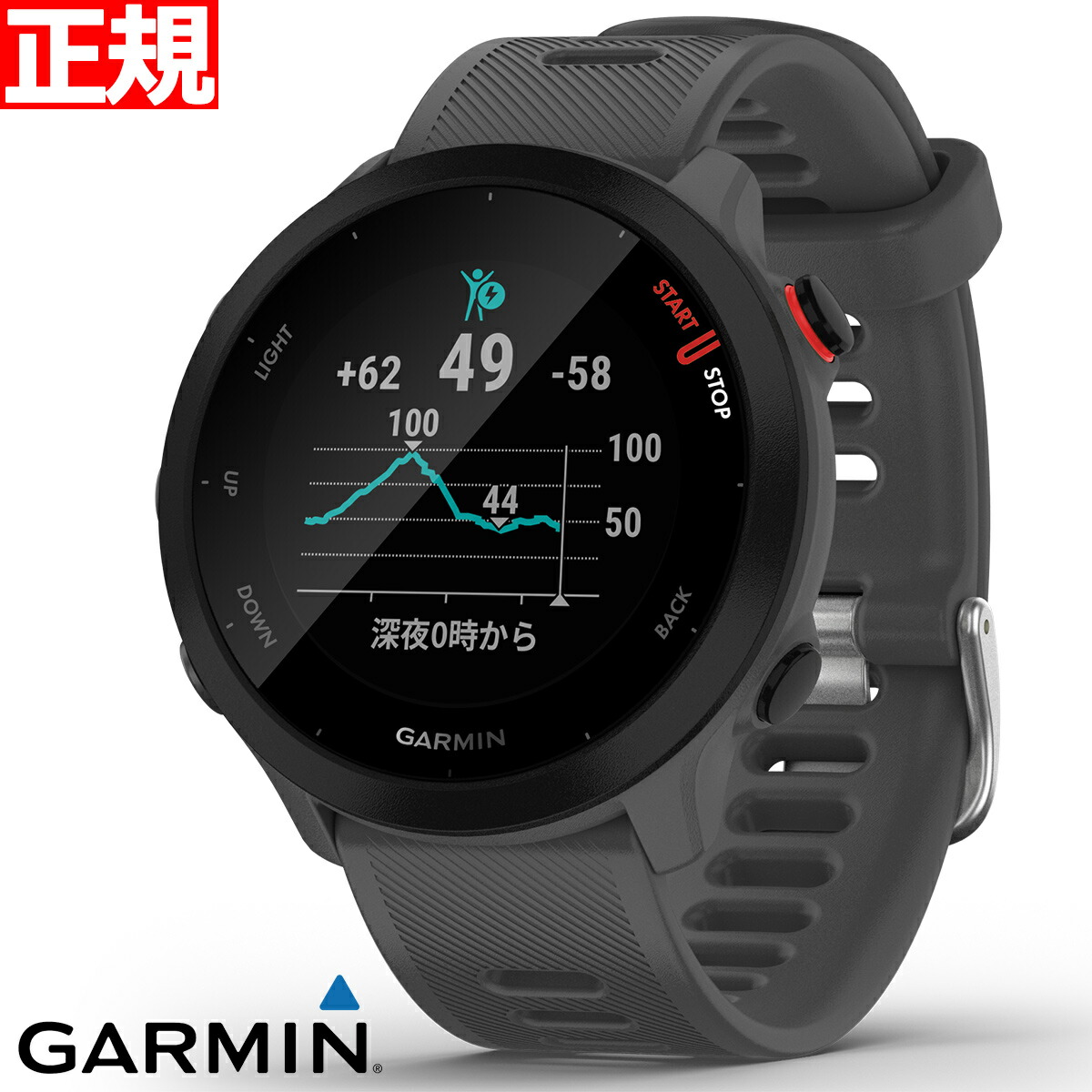 【楽天市場】【店内ポイント最大43倍！10月10日！】GPSランニングウォッチ ガーミン GARMIN ForeAthlete 55 Black  （010-02562-40） スマートウォッチ マラソン 水泳 トレッドミルラン ピラティス ヨガ 心拍計 加速度計 睡眠計 健康管理 :  neelセレクト ...