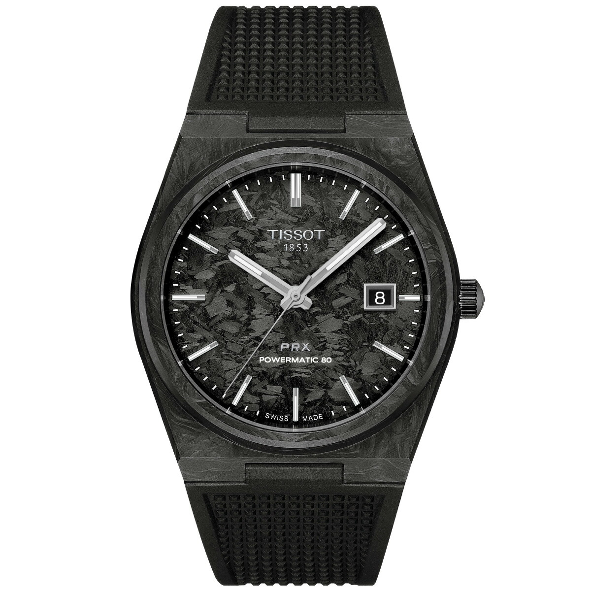 【7/25限定!2000円OFFクーポン&抽選で1万ポイントバック】【選べるノベルティー付き】ティソ TISSOT PRX ピーアールエックス パワーマティック80 40mm カーボン T137.907.97.201.00 腕時計 メンズ 自動巻き|neelセレクトショップ