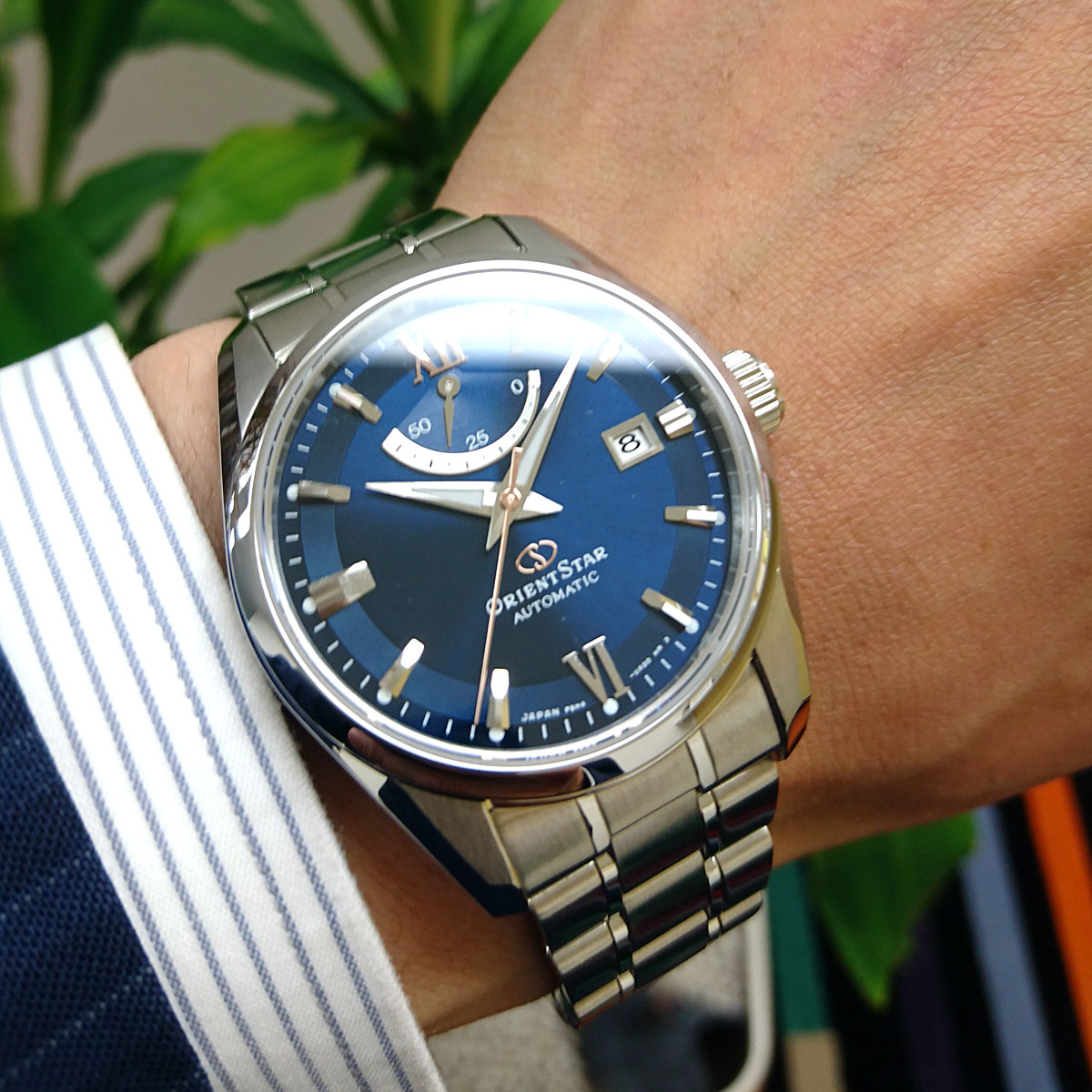 【良品質】オリエントスターORIENT STAR腕時計メンズ自動巻き機械式コンテンポラリーCONTEMPORALYセミスケルトン腕時計 白 オリエントスター