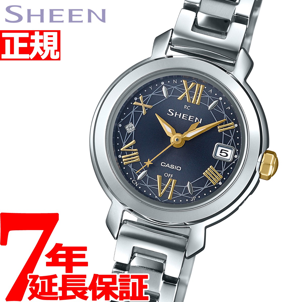 楽天市場】カシオ シーン CASIO SHEEN 電波 ソーラー 電波時計 腕時計