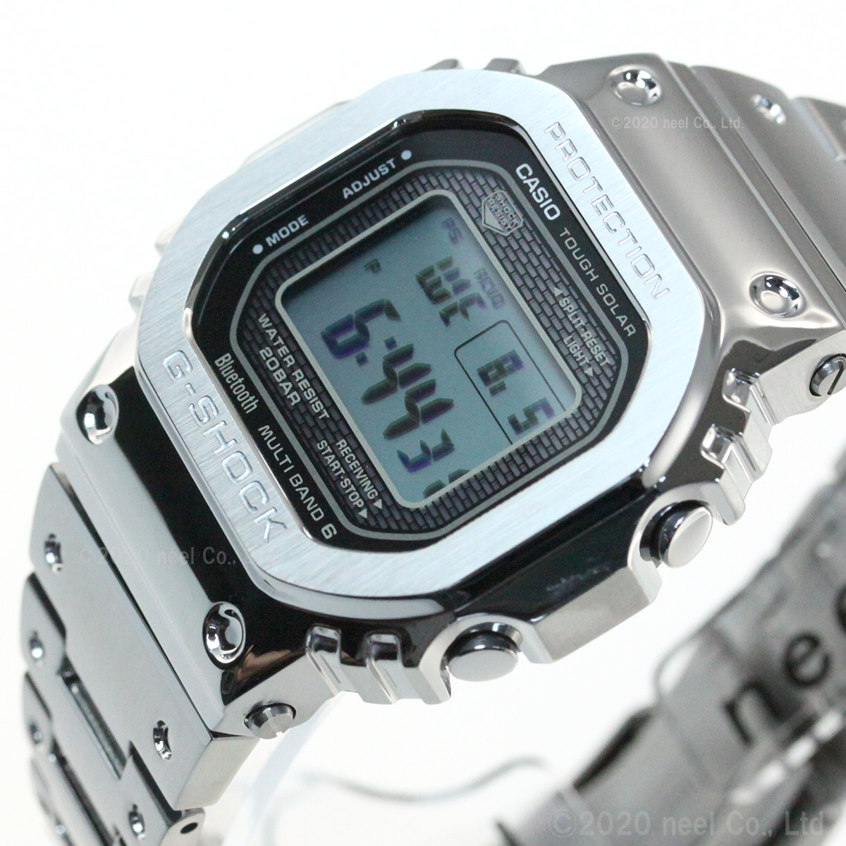 楽天市場 店内ポイント最大35倍 カシオ Gショック Casio G Shock デジタル ソーラー 電波時計 Bluetooth ブルートゥース 対応 腕時計 メンズ フルメタル シルバー Gmw B5000d 1jf Neelセレクトショップ