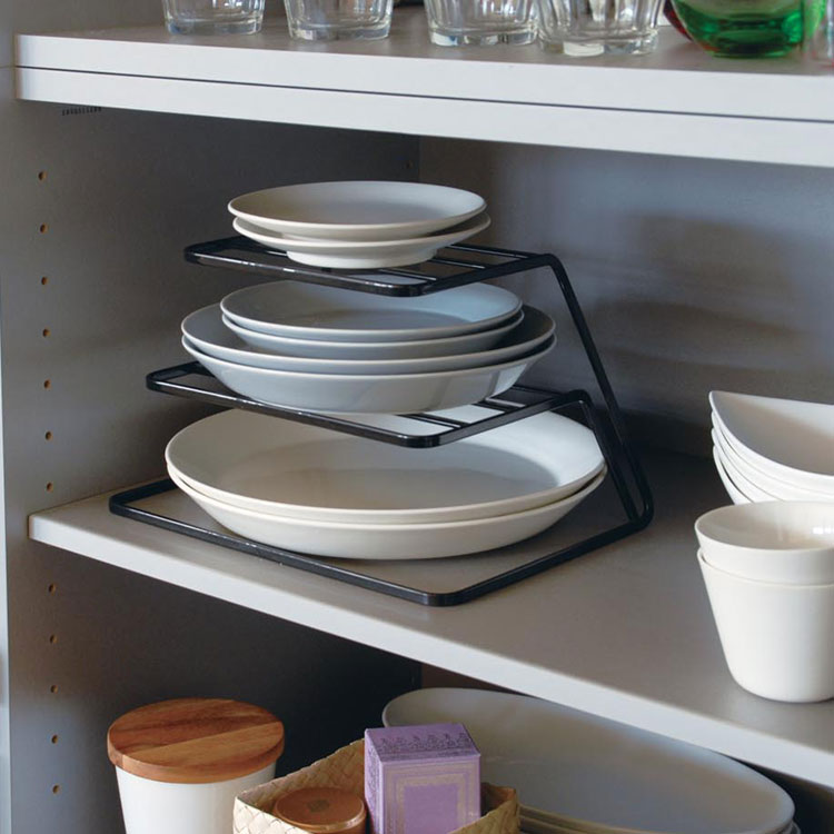 【楽天市場】tower ディッシュストレージ タワー 3段 【キッチン 台所用品 お皿収納 重ね置き タワーシリーズ 山崎実業】：アシストワン