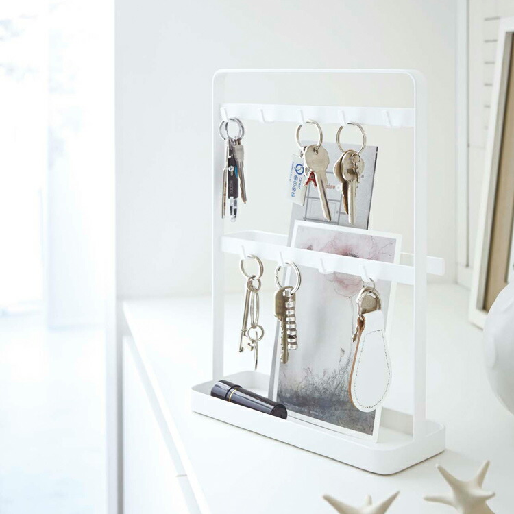 Smart キーフックスタンド スマート 鍵収納 リビング 玄関 収納 カギ置き場 メーカー直送 Yamazaki スマートシリーズ かぎ ホワイト 山崎実業 2778 2777 ブラック