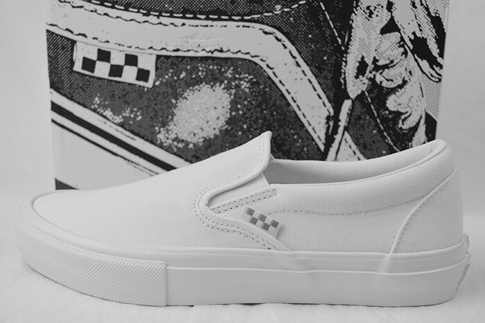 VANS バンズ ヴァンズ SKATE SLIP ON US EDITION US計画すること スリップオン スリッポン スニーカー TRUE WHITE 滑るゲーム盤 SKATEBOARDING 波乗り SURFING