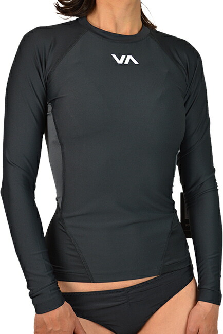 RVCA WOMEN\u0027S ルーカ RVCA SPORTS L/S 混雑時かばい立て COMPRESSION RASHGUARD レディース 波乗り SURFING YOGA 瑜伽 TRANING 形づくる