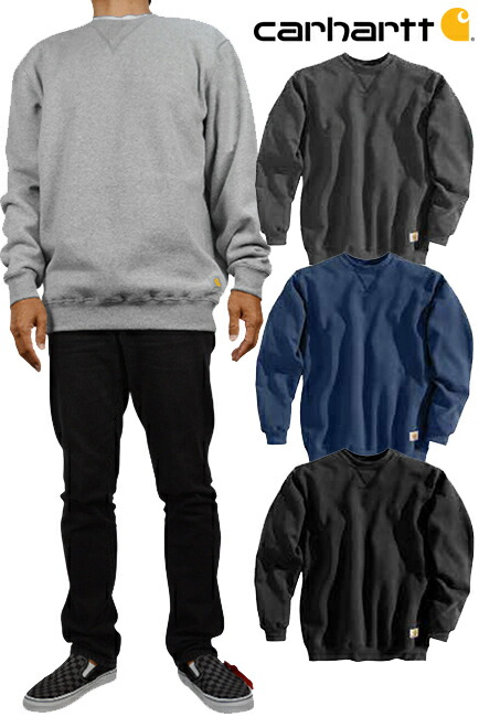 CARHARTT 鉄道車両ハート型 労働者の一団のど首 MIDWEIGHT CREWNECK SWEATSHIRT K124 LOOSE FIT ルーズフィット 長袖 汗水 ゆったり MEN\u0027S WOMEN\u0027S メンズ レディース WORKWEAR 細工物御召しもの