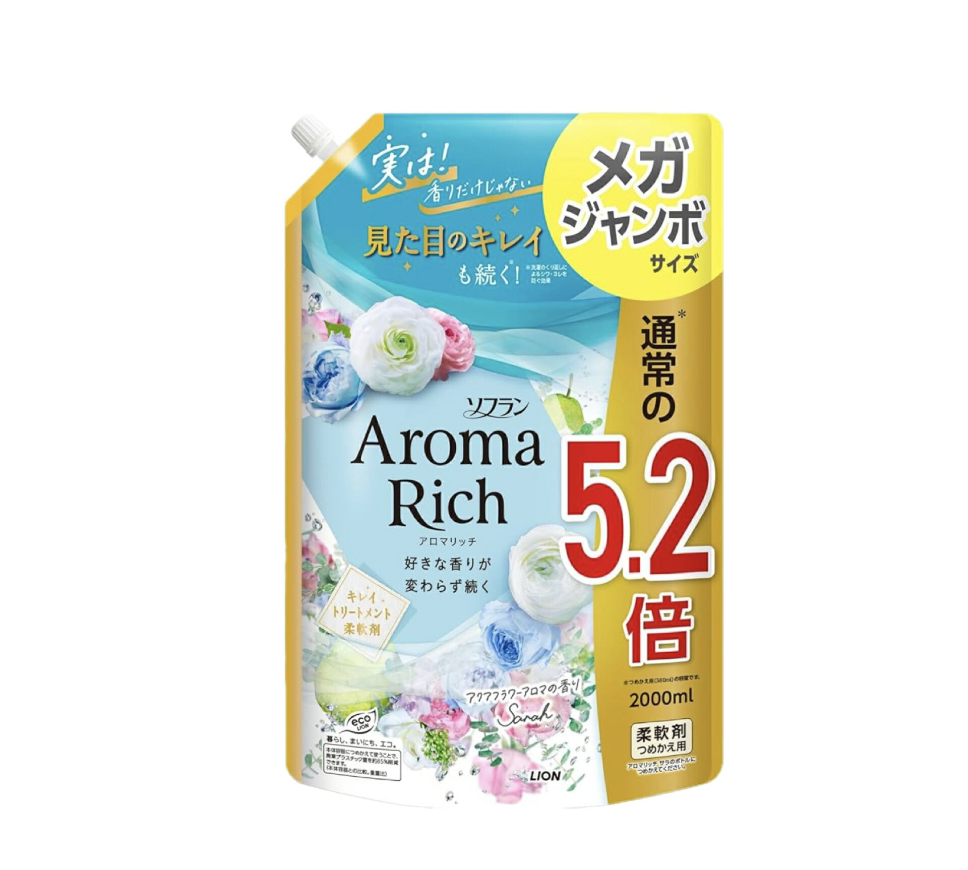抹茶　アロマリッチ　サラ　2000ml 12セット 楽天市場】ソフラン アロマリッチ サラ (アクアフラワーアロマの香り