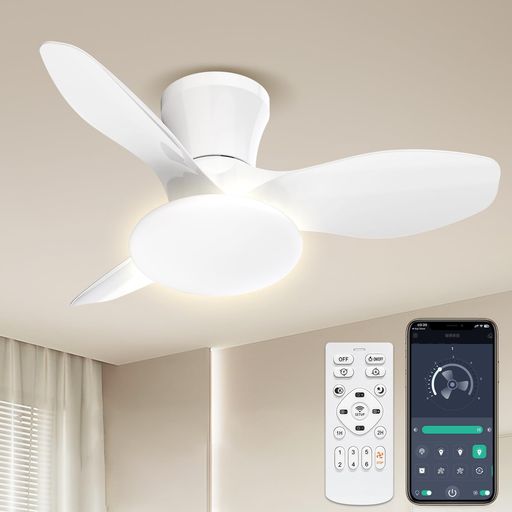 SUKITENシーリングファンライトLED52W4500lm8-10畳Φ80cmファン付き照明調光調色DCモーター搭載正逆回転節電モード静音6段階風量メモリー/タイマー機能APP/2.4Gリモコン付き簡単取り付けタイプ