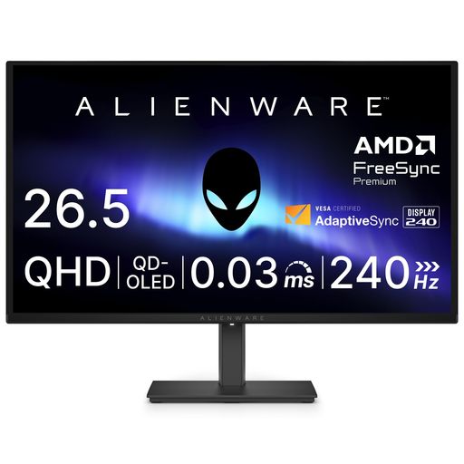 DellAW2726DM26.5in有機ELAlienwareゲーミングモニター(無輝点3年引き受ける/QHD/QD-OLED抗照りかえし/DP1.4x1HDMIx2/DCI-P3