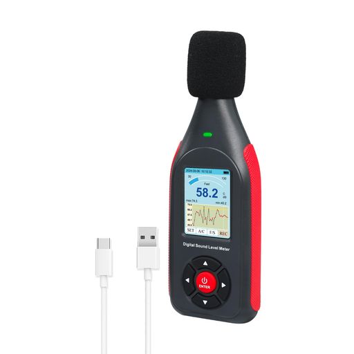 騒々しい音計, デシベルメーターデータロガー, 騒々しい音価値付ける器, 弾丸道路/低速返事をする、43,000資料レコード盤 デシベル計, リアルタイム標本抽出、USB/パソコン繋ぎ合わせる、3色LEDアラームノイズリーダー