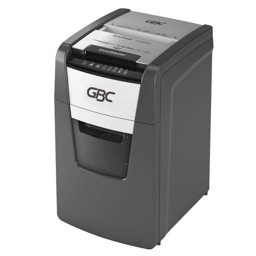 GBCオートフィードマイクロカットシュレッダーGSH150AFM-E砂ぼこりボックス席電気容量44L黒いこと自動小銃細断A4真似る質問用紙150枚年代順の連続当てはめる約30分可塑性物質歌留多細断可静音事務室用お役目用