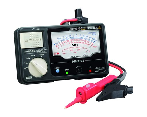 HIOKI(日置電機)不成立踏みとどまる計IR4042-11アナログメグオームハイテスタスイッチ付き添い人先んじる書き割りL9788-11嘱する品JIS公許日本製定格4領域DC125V250V500V1000Vメガー