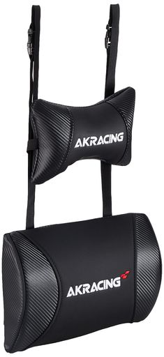 AKRacing クッションセット 交換用ヘッドレスト+ランバーサポートセット PUレザー カーボンブラック｜Astalio