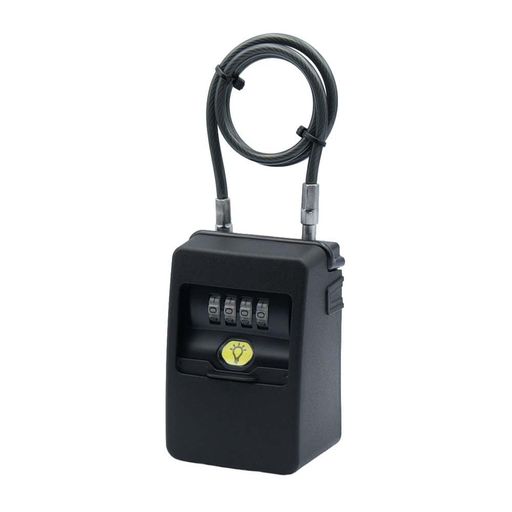 ノムラテック 鍵の納めるBOX 鉄条式足懸かり買い溜める mini LED点火装置付 N-1289 黒いこと (足懸かり買い溜める本体)横6.3x縦9.5x奥ふかさ5.2糎、(スチール写真鉄条)45糎