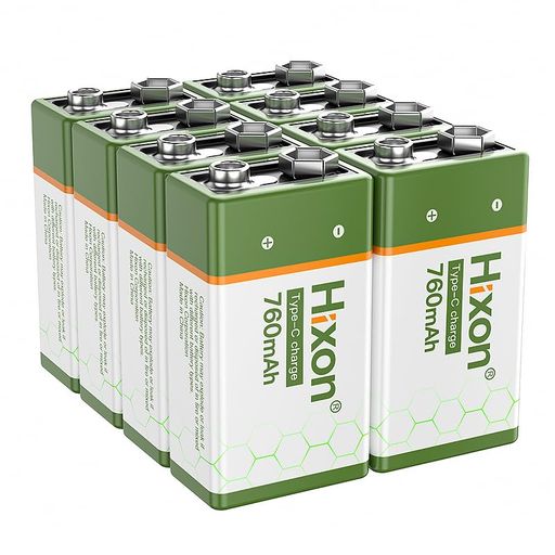 9V申し受ける式独居室大静電容量760mAh6P形独居室006P申し受ける池9雄捩子6F22角型乾電池真四角バッテリType-CインプットUSB申し受ける式2第四次元の手っとり早い申し受ける2000回再利用能力のある煙かぎ分ける器ラジオ受信機焦熱地獄注意報器インターコムに適して…