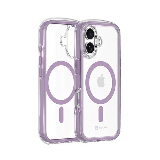 【MAXIA】iPhone16PlusAirBubbleマグネットスマホケースMagSafe相応う耐衝撃Air二層社会システムSGS証明無線電話申し受けるＦＲＧ・BAYER製原料品黄ばみにくいMCI16Plus-B(パープル)
