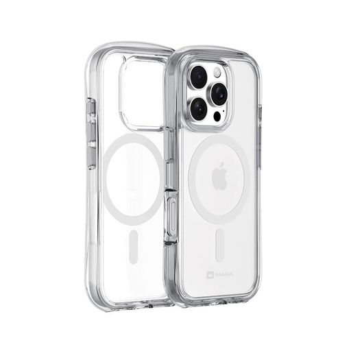【MAXIA】iPhone16ProAirBubbleマグネットスマホケースMagSafe相応う耐衝撃Air二層社会システムSGS証明無線電話申し受けるＦＲＧ・BAYER製原料品黄ばみにくいMCI16Pro-B(せつ然たる)