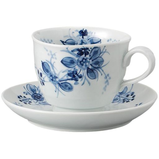 エールネット(Ale-net)コーヒーカップ11x8.9x7cm手描小手鞠コーヒー碗皿磁器食洗機使用可電子レンジ使用可美濃焼日本製