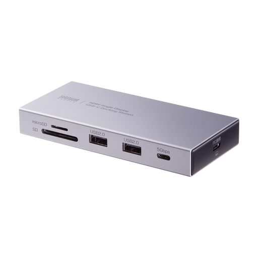 サンワサプライ USB-Cドッキングステーション 10in1 4K60Hz PD90W 据え置き USB-CVDK22|Astalio