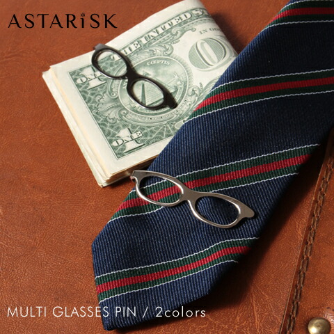 楽天市場 ネクタイピン クリップ メガネ モチーフ マルチ ピン マネークリップ メンズ 男性 女性 レディース Astarisk アスタリスク パーティ 結婚式 オシャレ ギフト プレゼント Astarisk アスタリスク