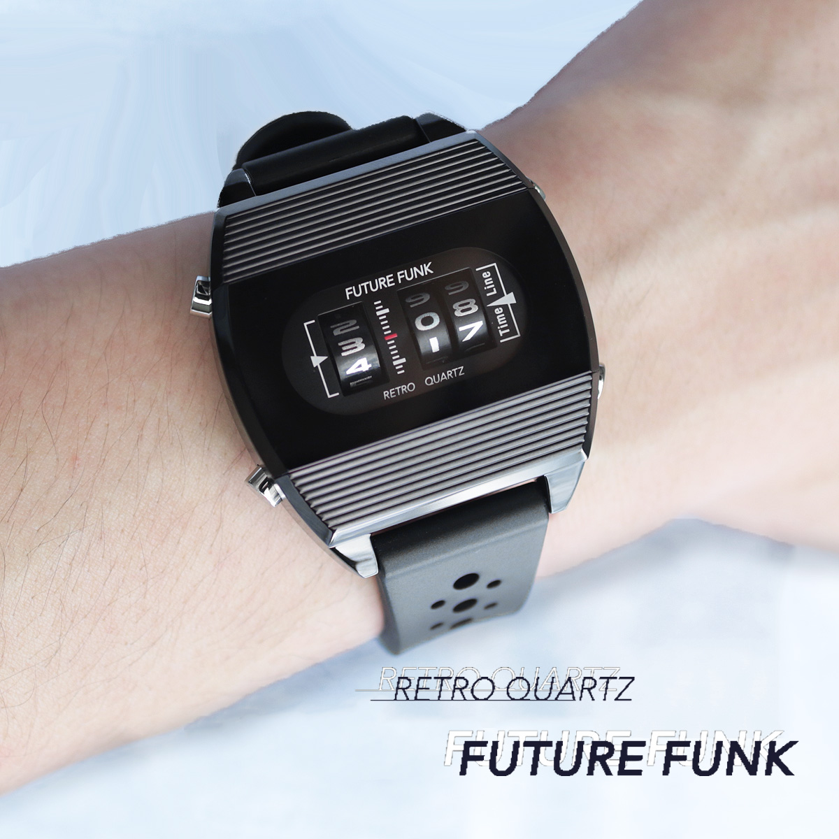 【楽天市場】ラバー バンド FUTURE FUNK フューチャーファンク FF104-BK-RB クオーツ腕時計 メンズ レディース ペア