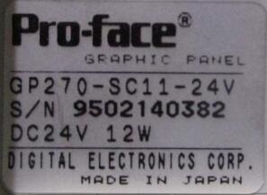 【新品★貨物輸送無料】Pro-Face タッチパネル GP270-SC11-24V【【６ヶ月引きうける】