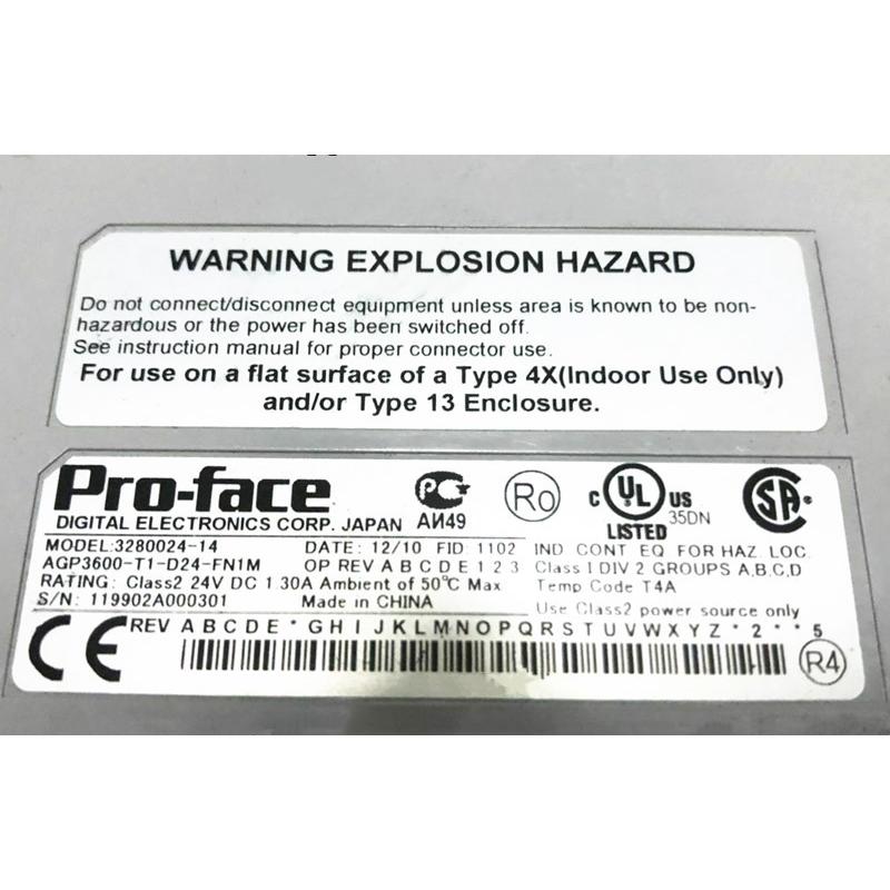 新品【 ★貨物輸送無料 】Proface プログラマブル AGP3600-T1-D24-FN1M 書きあらわす器 【６ヶ月引きうける】