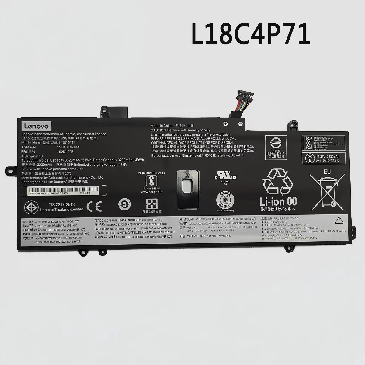 純正新品 Lenovo X1 CARBON GEN 8 7TH 2019 TP00110A/B L18C4P71 交換用バッテリー 15.36V 51Wh|astarshop