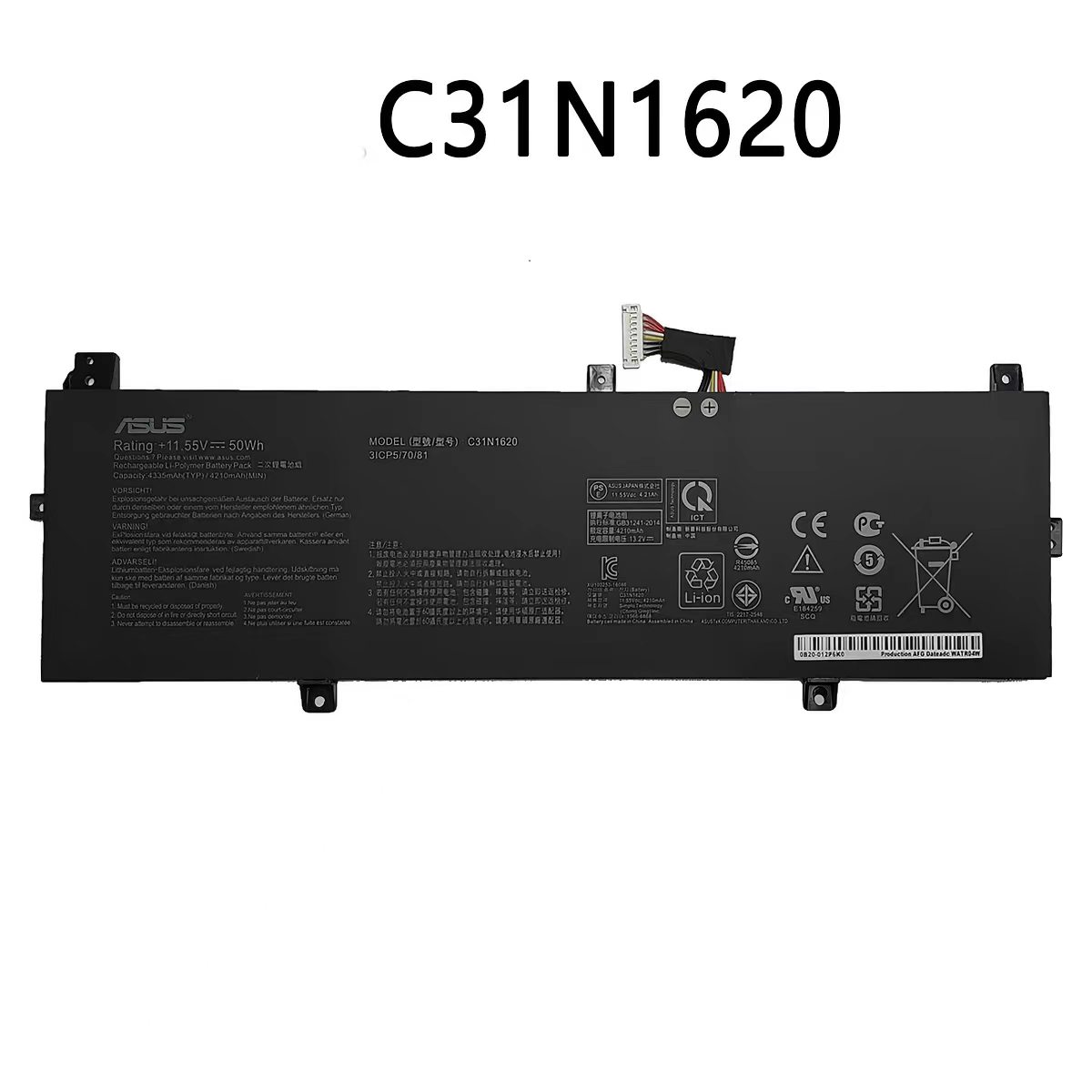 【純正新品】ASUS U4100U/UQ P5400F UX430U/UQUM C31N1620 11.55V 50Wh asus エイスース ノートパソコン 交換用バッテリー 充電池｜astarshop