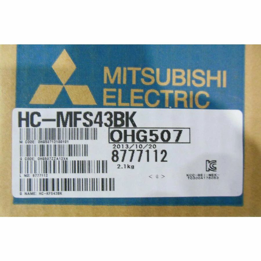 新品【 ★貨物輸送無料 】MITSUBISHI 三菱電機 HC-MFS43BK サーボ原動機 【６ヶ月引き請ける】