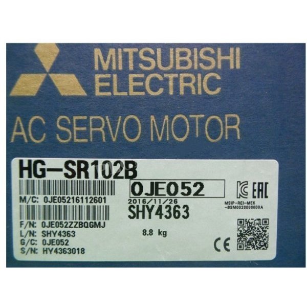 新品【 ★貨物輸送無料 】MITSUBISHI 三菱 HG-SR102B サーボ原動機【６ヶ月引きうける】