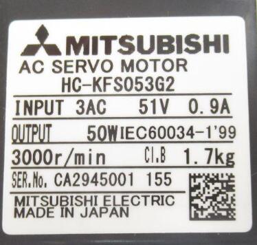 【新品★送料無料】三菱 HC-KFS053G2 servo motor MITSUBISHI HCKFS053G2 【6ヶ月保証】|astarshop