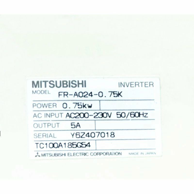 新品【 ★貨物輸送無料 】MITSUBISHI 三菱電機 FR-A024-0.75K【６ヶ月引きうける】