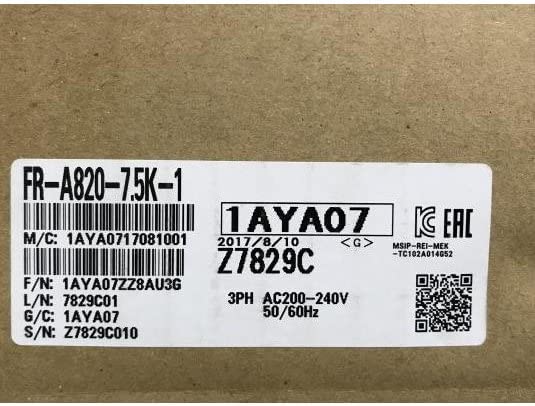 新品【 ★貨物輸送無料 】MITSUBISHI/三菱電機 FR-A820-7.5K-1 はたご屋取り替えっこ【６ヶ月引きうける】