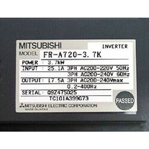 新品【 ★貨物輸送無料 】MITSUBISHI 三菱電機 FR-A720-3.7K はたご屋取り替えっこ【６ヶ月引きうける】