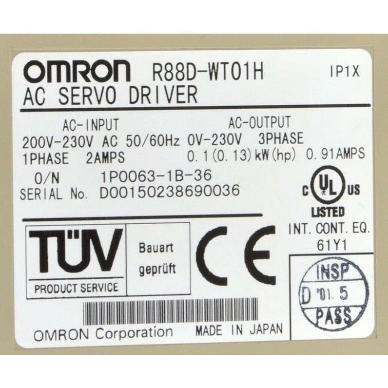 新品【 ★貨物輸送無料 】OMRON オムロン R88D-WT01H サーボ運転【６ヶ月引き請ける】
