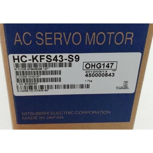 新品【 ★貨物輸送無料 】MITSUBISHI 三菱電機 HC-KFS43-S9 サーボ原動機【６ヶ月引きうける】