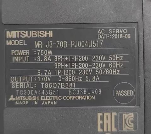 【新品★貨物輸送無料】MITSUBISHI/三菱 MR-J3-70B-RJ004U517 サーボ運転【６ヶ月引き請ける】