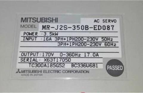 【新品 ★貨物輸送無料 】MITSUBISHI 三菱電機 MR-J2S-350B-ED087 サーボ １番ウッド【６ヶ月引き受ける】