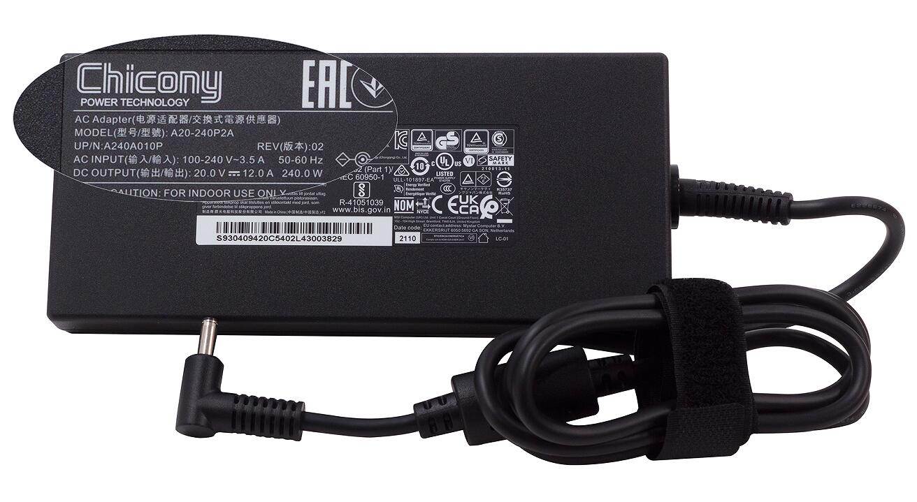 新品 Chicony A20-240P2A 20V 12A 240W  ACワット数アダプタ