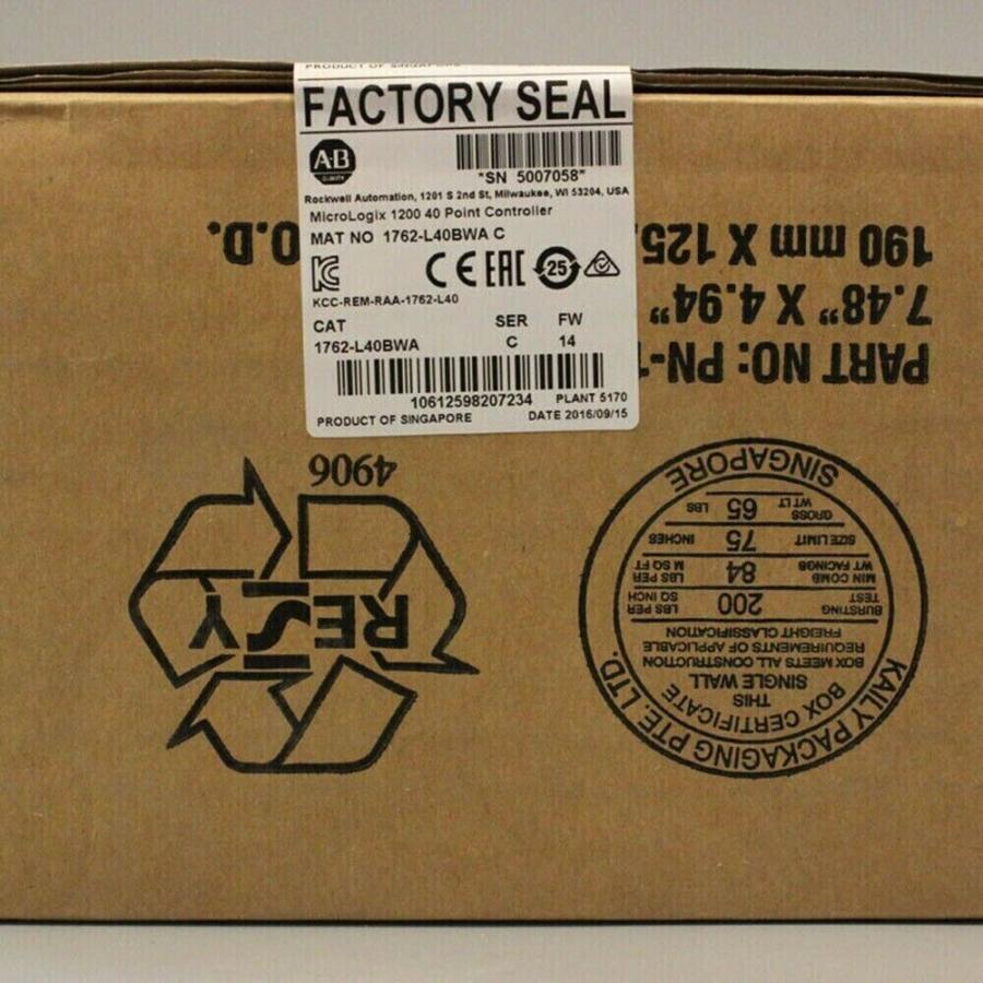 【新品 ★貨物輸送無料 】1762-L40BWA PLC社会的単位1762L40BWA【6ヶ月引き受ける】