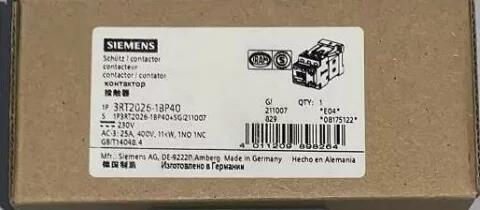 【新品 ★貨物輸送無料 】Siemens 電磁当たること器3RT2026-1BP40 【６ヶ月引きうける】