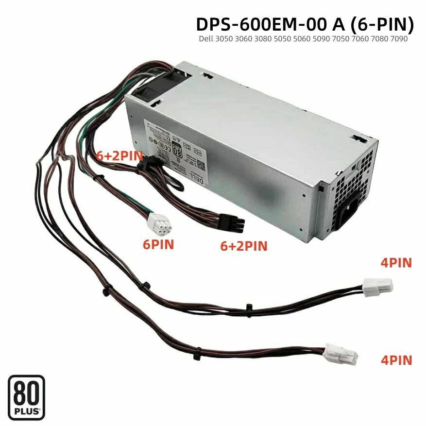 純正新品 デル Dell 3050 3060 3080 3681 5050 5060 5090 7071 7050 7060 7080 5880 3880 3690 3890 7090 8940 V3667 V3470用 600W 6-PI｜astarshop
