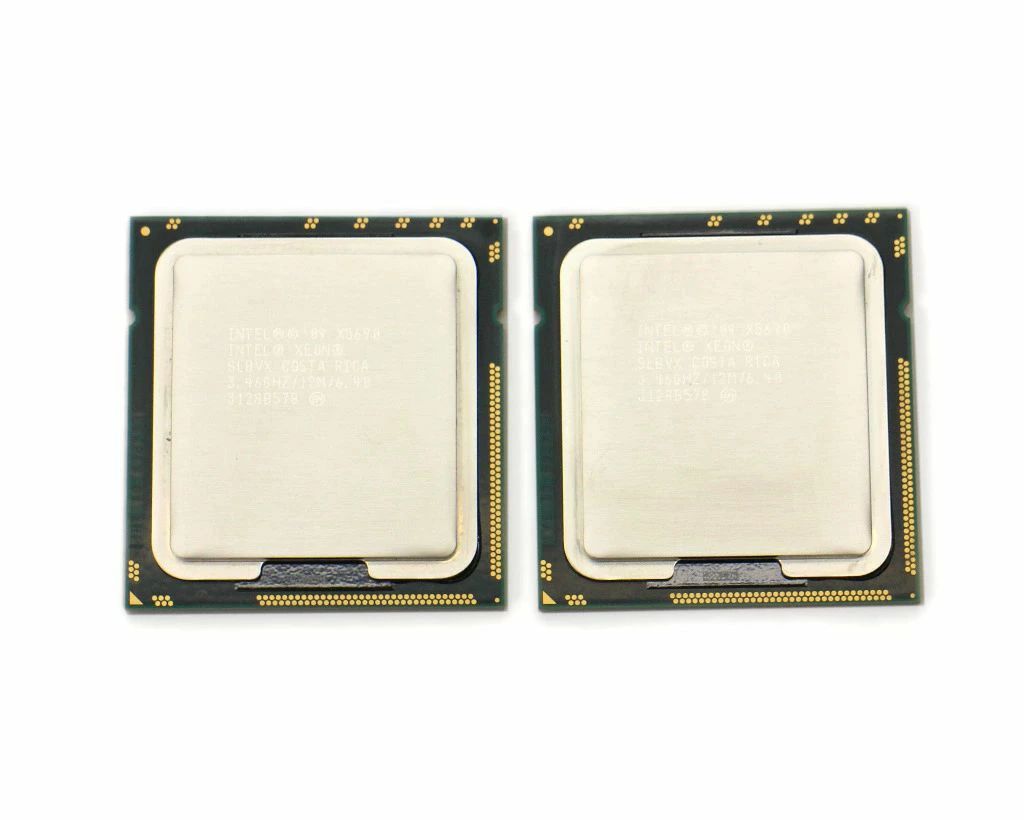 intel 同ロット 2個書き割り Xeon X5690 6中核グループ12スレッド 3.46GHz (結核症3.73GHz) FCLGA1366 ソケット相応う SLBVX  【中古】【20180731】
